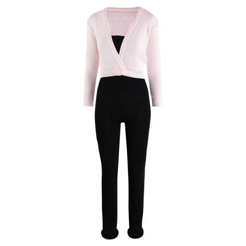 Intermezzo Ladies Warm-up suit long with Spaghetti-straps 4588 Skinlegrec - Black (037) - Size: S