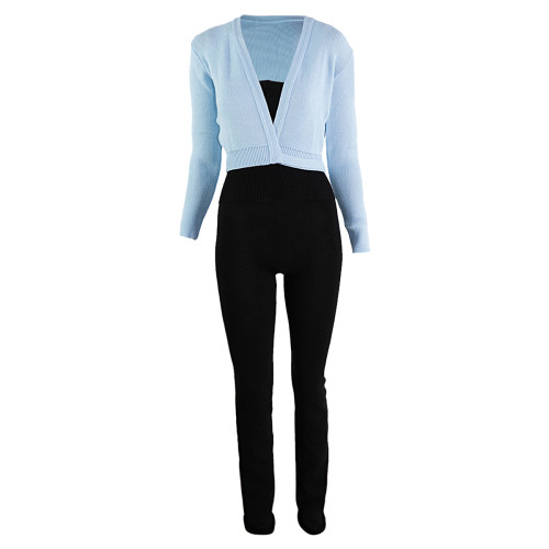 Intermezzo Ladies Warm-up suit long with Spaghetti-straps 4588 Skinlegrec - Black (037) - Size: S