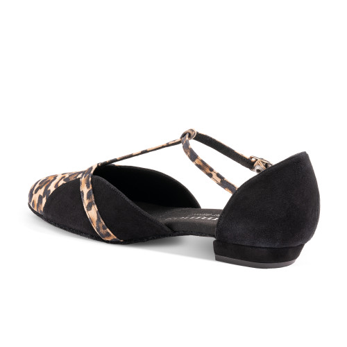 Rummos Mulheres Sapatos de dança Ivy 024-T20 - Nubuck Preto/leopardo - 2 cm