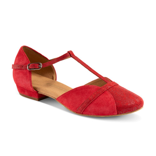 Rummos Donne Scarpe da Ballo Ivy 028-118 - Nubuck Rosso EU 40.5/UK 7/US 9,5/26,1 cm