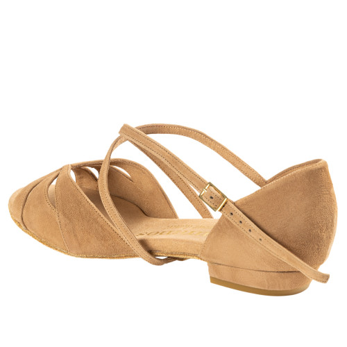 Rummos Damen Tanzschuhe Lola - Nubuck LigBrown - Normal - 20 Block - EUR 40