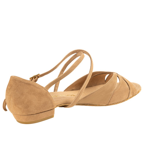 Rummos Damen Tanzschuhe Lola - Nubuck LigBrown - Normal - 20 Block - EUR 40