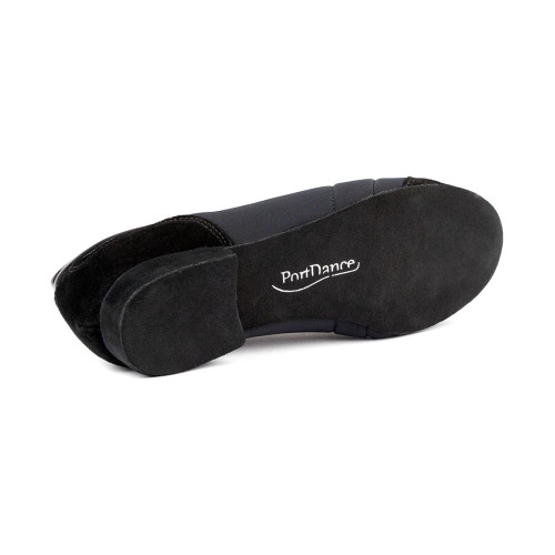 PortDance Hommes Chaussures de Danse PD035 - Neopren/Nubuck Noir - 2 cm