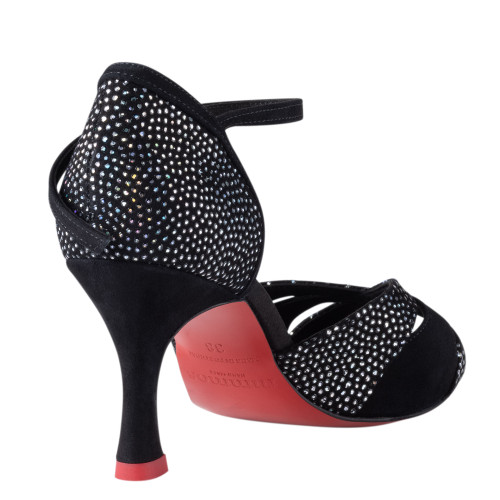 Rummos Mulheres Sapatos de dança Elite Paloma - Nubuck/Textil Preto - 6 cm