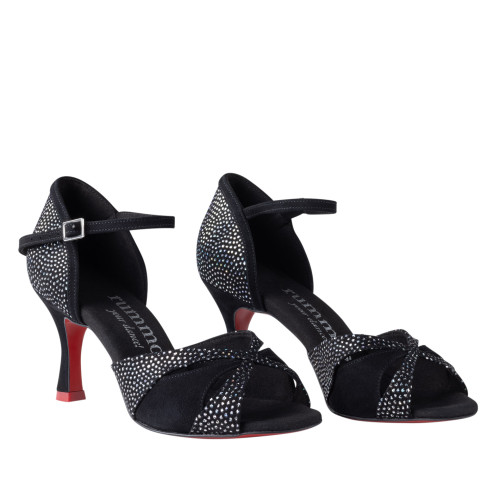 Rummos Mulheres Sapatos de dança Elite Paloma - Nubuck/Textil Preto - 6 cm