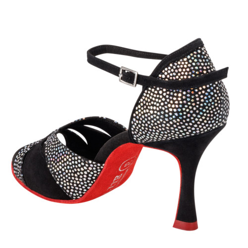 Rummos Mulheres Sapatos de dança Elite Paloma - Nubuck/Textil Preto - 7 cm