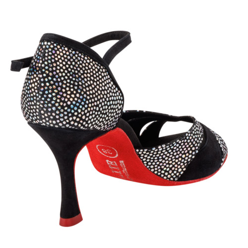 Rummos Mulheres Sapatos de dança Elite Paloma - Nubuck/Textil Preto - 7 cm