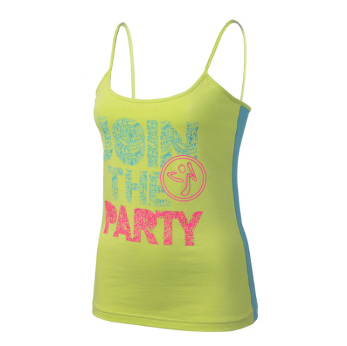 Zumba® Party Instructor Spaghetti Tank - Zumba Green [Extra Small]