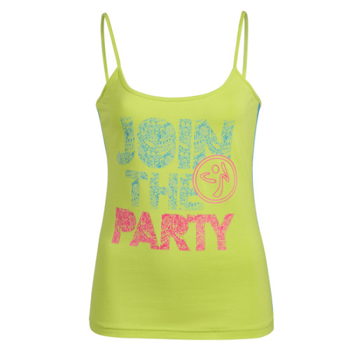 Zumba® Party Instructor Spaghetti Tank - Zumba Green [Extra Small]