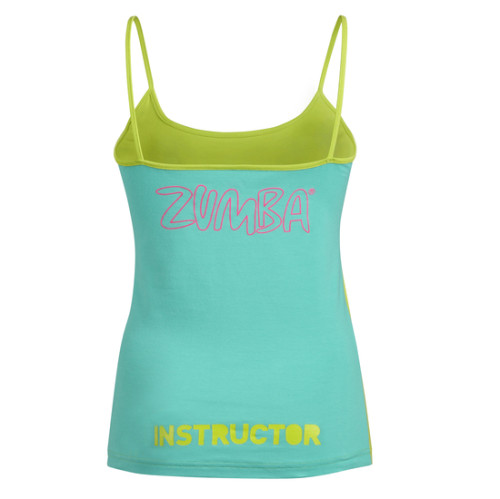 Zumba® Party Instructor Spaghetti Tank - Zumba Green [Extra Small]