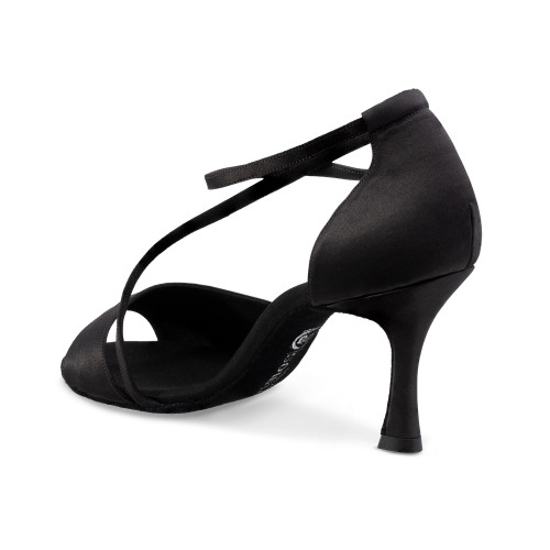 Rummos Donne Scarpe da Ballo R304 - Raso Nero - 7 cm