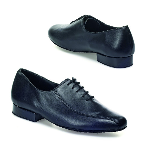 Rummos Hombres Ballroom Zapatos de Baile R313 - Cuero Negro - 2,5 cm