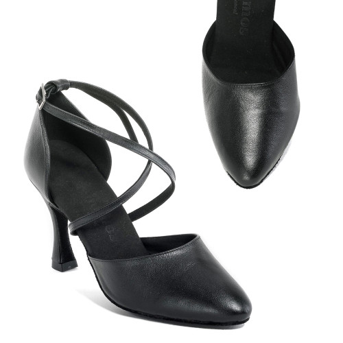 Rummos Damen Tanzschuhe R329 - Leder Schwarz - 6 cm