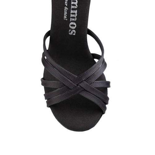 Rummos Mujeres Zapatos de Baile R332 - Satén Negro - 7 cm