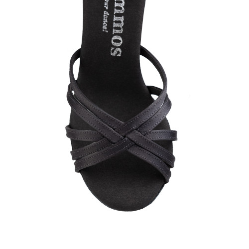 Rummos Damen Tanzschuhe R332 - Satin Schwarz - 7 cm