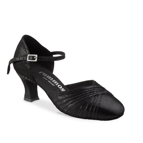 Rummos Mulheres Sapatos de dança R346 - Pele Preto - 5 cm