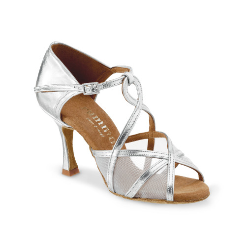 Rummos Women´s dance shoes R365 - Leather Silver - 7 cm
