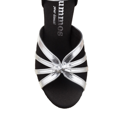 Rummos Women´s dance shoes R367 - Leather/Patent leather Silver/Black - Normal - 70R Flare - EUR 36