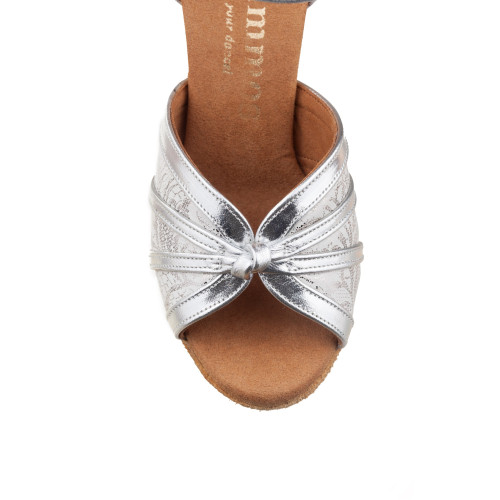 Rummos Women´s dance shoes R367 - Leather White/Silver - 7 cm