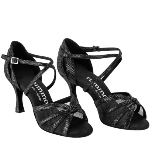 Rummos Dames Dansschoenen R368 - Leer Zwart - 6 cm