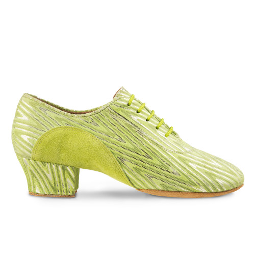 Rummos Mujeres Zapatos de Práctica R377 - Cuero/Nobuk Neon Verde - 4,5 cm