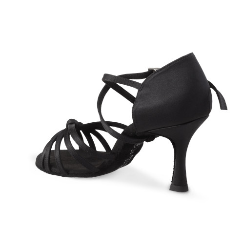 Rummos Mujeres Zapatos de Baile R380 - Satén Negro - 7 cm
