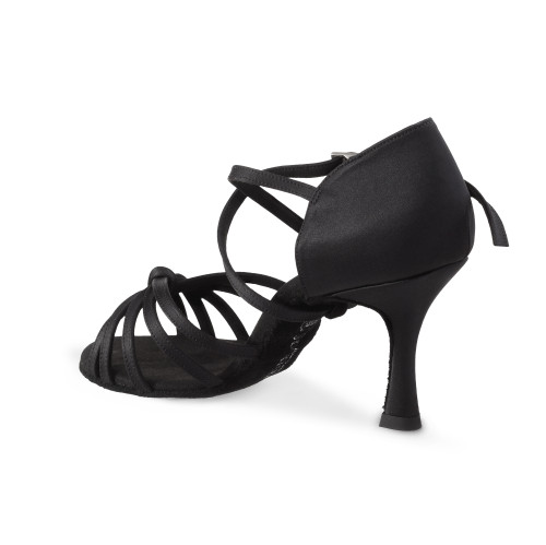 Rummos Damen Tanzschuhe R380 - Satin Schwarz - 7 cm