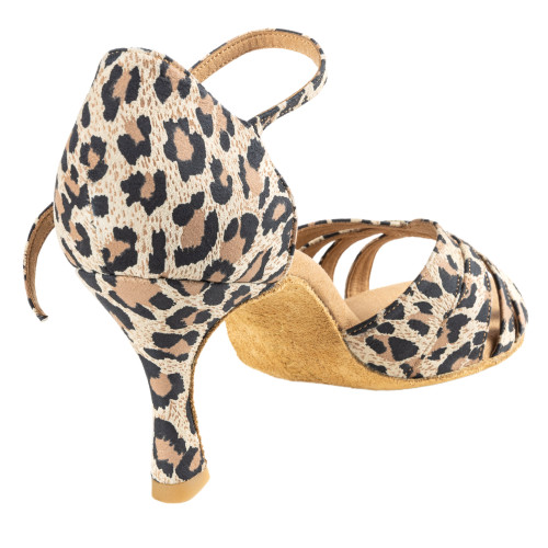 Rummos Damen Tanzschuhe R383 - Leder Leopard - 6 cm