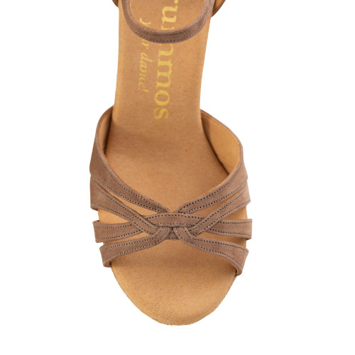 Rummos Women´s dance shoes R383 - Nubuck Taupe - Normal - 70R Flare - EUR 37