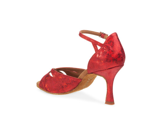 Rummos Dames Dansschoenen R385 - Leer Red Fantasy - 7 cm