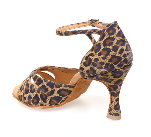 Rummos Damen Tanzschuhe R385 - Leder Leopard Fantasy - 7 cm