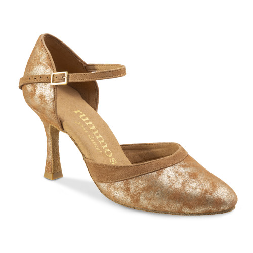 Rummos Mulheres Sapatos de Dança R407 - Pele/Nobuk TanCuarzo/LigBrown - 7 cm