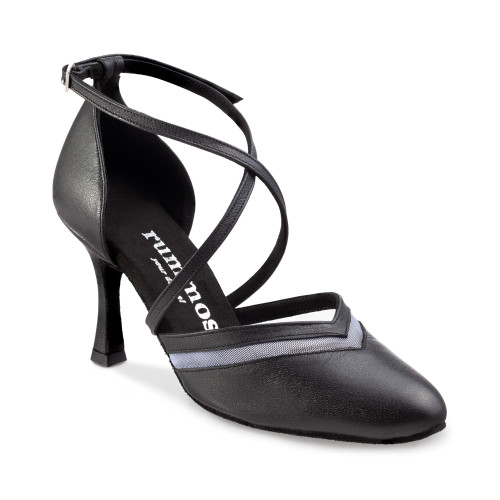 Rummos Dames Dansschoenen R450 - Leer Zwart - 6 cm
