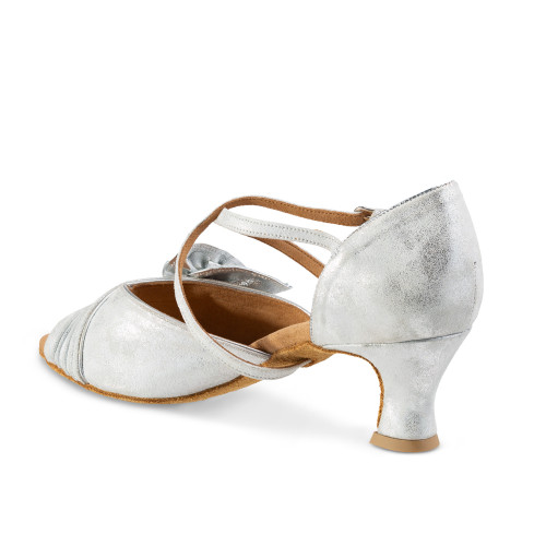 Rummos Damen Tanzschuhe R510 - Leder Silber - 5 cm