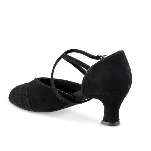 Rummos Mulheres Sapatos de Dança R517 - Nobuk Preto - 5 cm
