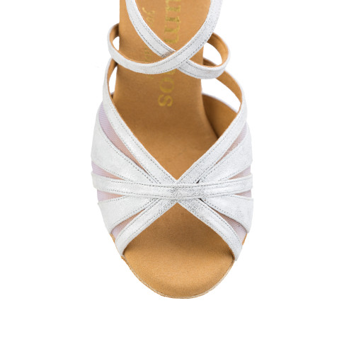 Rummos Mulheres Sapatos de Dança R530 - Pele Prata Cuarzo - 7 cm