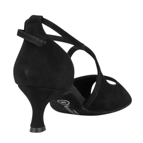 Rummos Damen Tanzschuhe R545 - Nubuck Schwarz - 5 cm