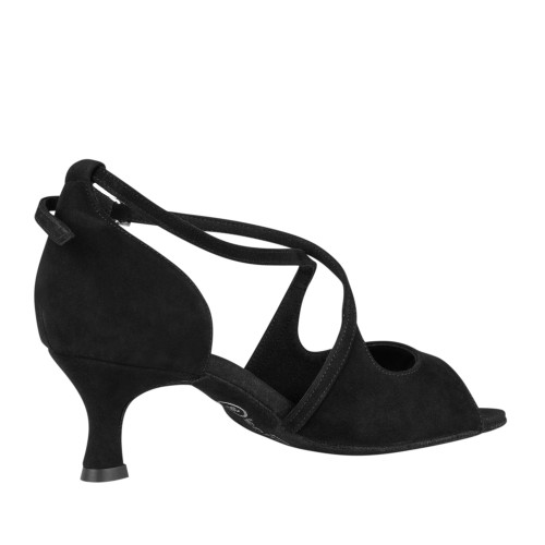 Rummos Damen Tanzschuhe R545 - Nubuck Schwarz - 5 cm