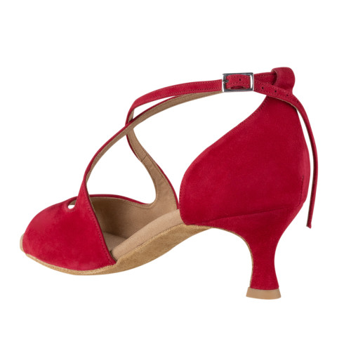 Rummos Damen Tanzschuhe R545 - Nubuck Rot - 5 cm