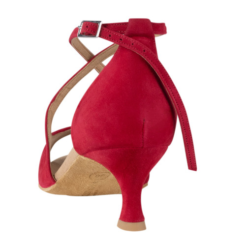 Rummos Damen Tanzschuhe R545 - Nubuck Rot - Normal - 50R Flare - EUR 37