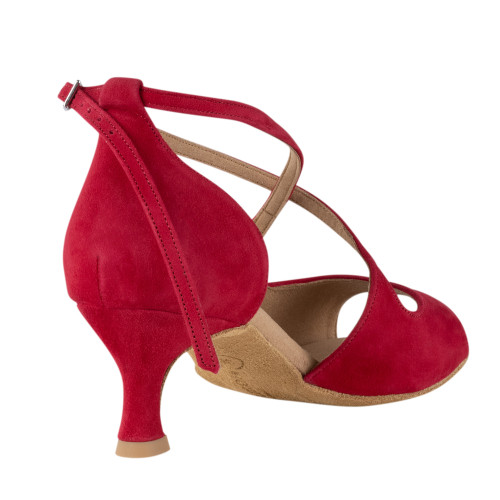 Rummos Damen Tanzschuhe R545 - Nubuck Rot - 5 cm