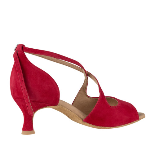 Rummos Damen Tanzschuhe R545 - Nubuck Rot - Normal - 50R Flare - EUR 37