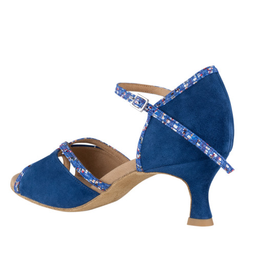 Rummos Mulheres Sapatos de Dança R550 - Nubuck/Pele Indico Blue - 5 cm