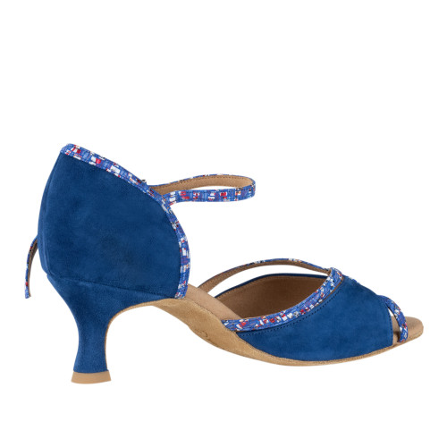 Rummos Mulheres Sapatos de Dança R550 - Nubuck/Pele Indico Blue - 5 cm