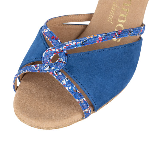 Rummos Mulheres Sapatos de Dança R550 - Nubuck/Pele Indico Blue - 5 cm