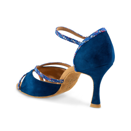 Rummos Donne Scarpe da Ballo R550 - Nubuck/Pelle Indico Blu - 7 cm