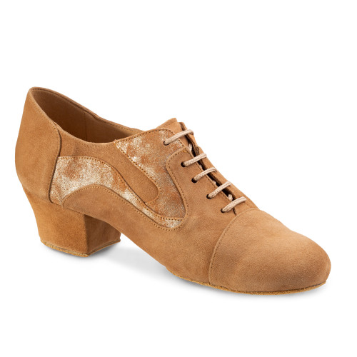 Rummos Ladies Practice Shoes R607 - Leather/Nubuck LigBrown/Tan - Normal - 45 Cuban - EUR 39
