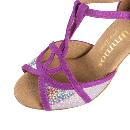 Rummos Mulheres Sapatos de Dança Santigold - Nubuck/Pele Lilac/Mirror - 6 cm