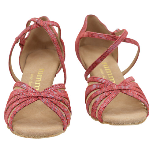 Rummos Mulheres Sapatos de Dança R530 - Pele Red Histrix - 5 cm