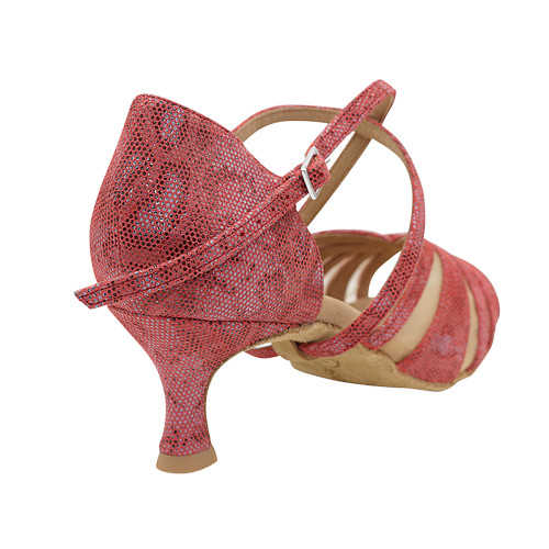 Rummos Mulheres Sapatos de Dança R530 - Pele Red Histrix - 5 cm